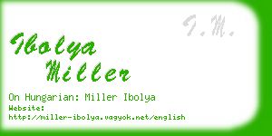 ibolya miller business card